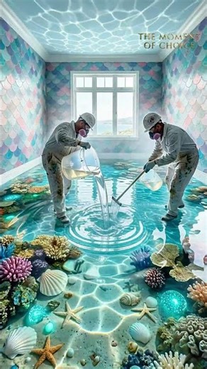 住在「小美人魚」的海底皇宮，每個女孩夢想的天花板！✨ The Most Beautiful Mermaid Room Ever Made #interiordesign #aesthetic