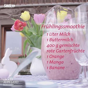 Sie wollen den Frühlingssmoothie aus "Lecker aufs Land" selbst mixen? Hier ist das Rezept! | SWR
