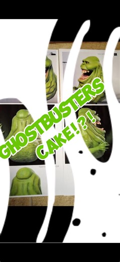 Sculpted cake build of Slimer 👻 Cake decorating is basically edible engineering. #Ghostbusters #Slimer #CakeArt #SculptedCake #caketok