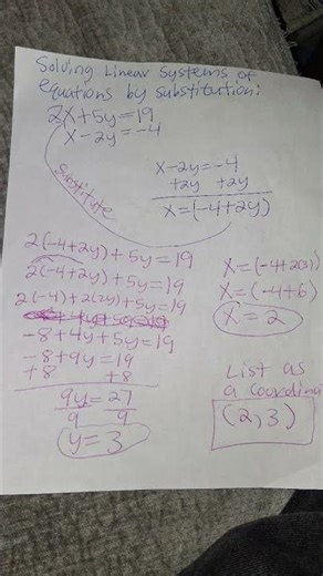 💲💰💶🌟🌟🌟🌟Linear systems of equations & solving by substitution. Text 559-744-3169 for services.