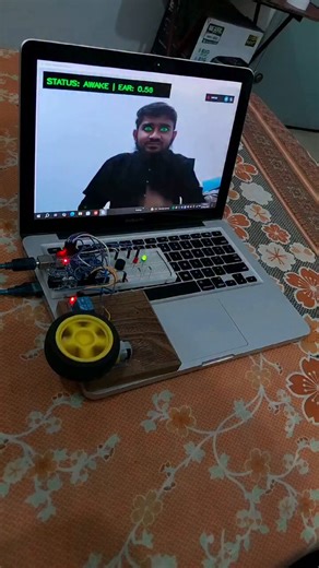 Driver Sleepiness Detection System Made With Python and Electronics