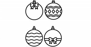 Szablon do prac plastycznych: Bombki - sople do druku za darmo