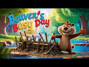 Beaver's Busy Day - Animated Song Teaching About Beavers