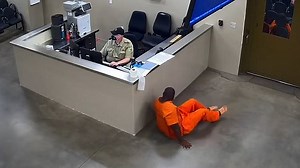 Shocking moment jailed man brazenly sneaks past prison guards 'in bid to rape female inmate'