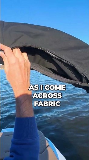 Neat Trick for Zipping Up Your Manual Bimini Top: Boating Tips with Bridge Marina #shorts #boat