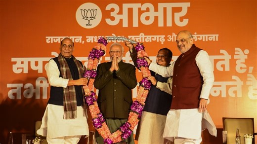 Assembly election results 2023: BJP's 3-states stunner, Congress goes home with Telangana