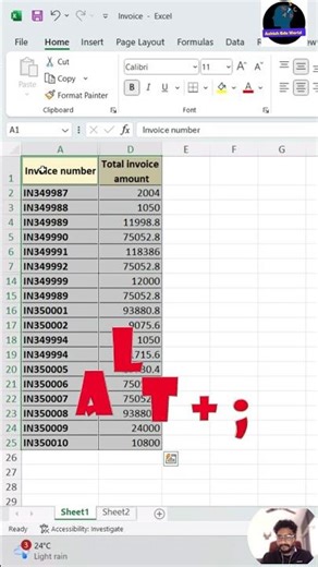 Copy & pastes only visible data || Excel Tip and Tricks
