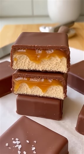 6-Ingredient Milky Way Squares Homemade Malted Nougat Bars Ingredients: 1/2 stick Butter (57g) 1/2 cup Sugar (100g) 7 oz Marshmallow Fluff (198g) 1/2 cup Malted milk powder (60g) 11 oz Caramel sauce, thick/baking consistency (312g) 12 oz Milk chocolate, melted (340g) Directions: 1. In a saucepan over medium heat, melt the butter and sugar together. 2. Fold in the marshmallow fluff and malted milk powder, stirring until the mixture is smooth and uniform. 3. Press the nougat mixture firmly into th