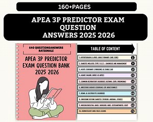 Buy 2025 2026 APEA 3P Predictor Exam Question Bank Online in India - Etsy