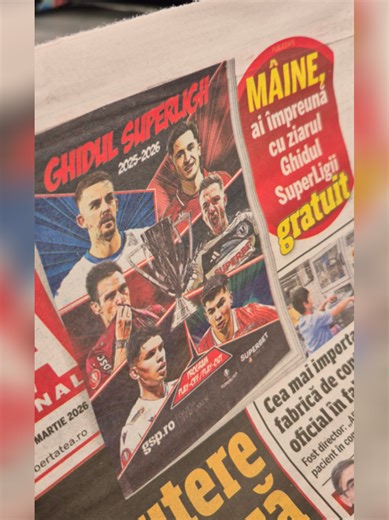 GHIDUL SUPERLIGII-GRATUIT. La chioșcul de ziare de pe strada Gării #Târgoviște #superliga Caută pe Waze: chioșc de ziare OBSERV .