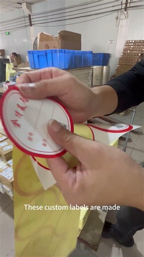 A quick look at our custom label printing process. #customlabels #packagingstickers