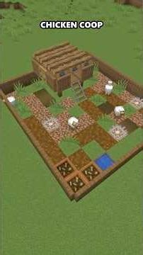 Minecraft: How to Build SUPER CHICKEN COOP - Easy Tutorial #minecraft #shorts