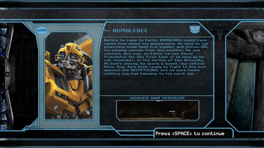 Transformers-The Game 2.0MOD A3 [Inside Hoover Dam] 主线任务流程