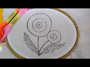 Hand Embroidery Art - Step by Step Design and Embroidery Dandelion