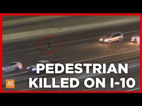 Man hit, killed after running into traffic on I-10 in west Phoenix