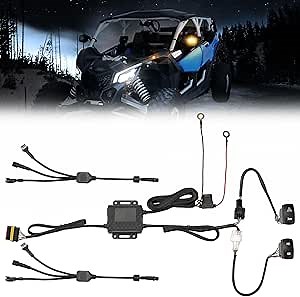 KEMIMOTO Turn Signal Wiring: Integrate Indicator Turn Signal Lighted Mirrors and Light Sets Using a Single Switch (Mirrors and Kits Sold Separately)