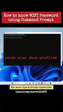 😲How to find any WiFi password using Command Prompt 💻#tricks #shorts ‪@LearnComputerWithRCS‬