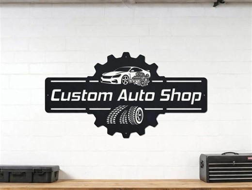 Custom Auto Shop Metal Sign, Mechanic Garage Wall Art, Car Shop Decor, Automotive Workshop Sign, Mechanic Gift - Etsy