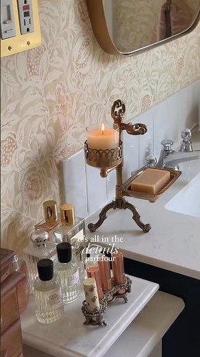 Details four — installing crown molding in our bathroom #diy #interiordesign #homedecor