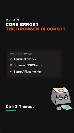 CORS Error When Your App Calls an API? Why the Browser Blocks It