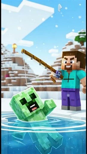 Steve vs Frozen Creeper #minecraftanimation