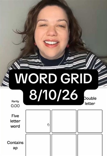 Word Grid 8/10/26 answers and tips