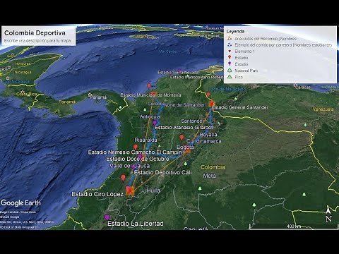 Recorrido por Colombia Usando Google maps y Google Earth