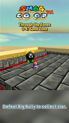 Super Mario 64 Through the Zones OMM: 3-4 Sand Zone #DefeatBigBully