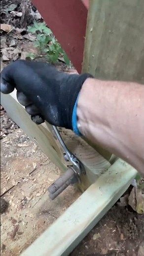 Here’s how to properly secure a railing post to a deck — solid, strong, and safe. #build
