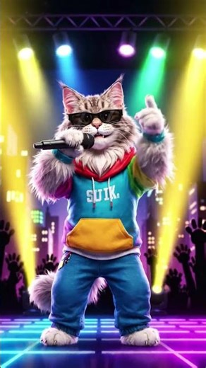 Funny Dancing Rap Cat 😂🔥 | Viral Cartoon Music Video#short