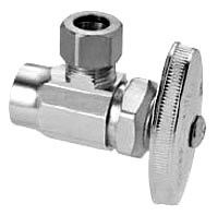 Brasscraft R09X Rough Brass 1/2 C x 1/4 OD Sweat x Compression Angle Stop Valve