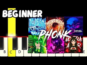 15 Famous Phonk Songs - Slow and Easy Piano Tutorial - Beginner - Videos For Kids