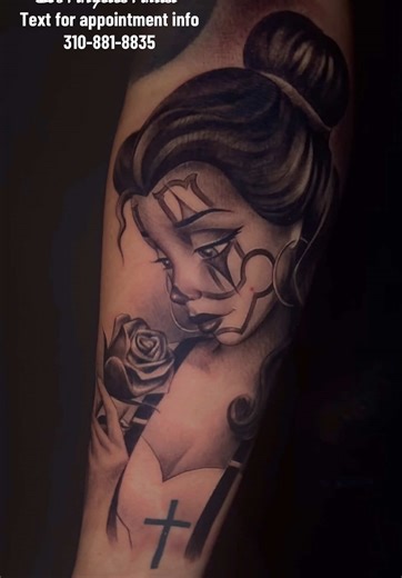 Chicano Tattoo by Female Artist in Los Angeles