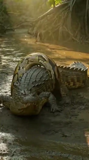 EPIC WILDLIFE SHOWDOWN! CROCODILE CRUSHED BY A GIANT PYTHON 🐍🐊