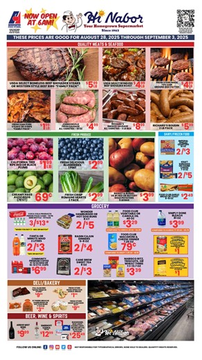 🏈Sack The Savings At Your Homegrown Hi Nabor Supermarket! (8/28/25 - 9/3/25)🏈 https://hinabor.com/ad/ | Hi Nabor Supermarket
