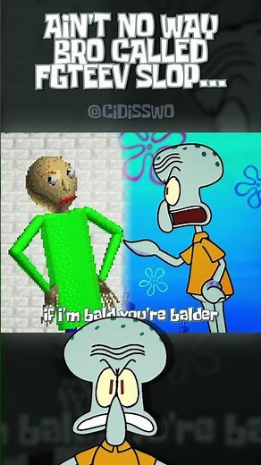 BALDI'S BASICS VS SQUIDWARD TENTACLES 2 #spongebob #squidward #baldi #baldisbasics #rapbattle