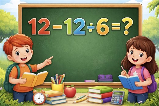 Ten, kdo dá bez kalkulačky příklad 12 - 12 : 6, je mistr