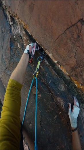 Gear Beta For The Boulder Problem Top Out For Drifting (11c-PG13) After a healthy 20 foot runout to this position protecting the final moves to the chains was... lets say preferable. You could bail out left if you didn't bring any gear. The moves looks somewhat thin so I wanted to ensure my safety...I had the stance and the gear to build an absolute unit of an anchor with a 1 and 2 cam with a sliding x with opposite and opposed caribeeners. What a stellar finish to a four star pitch! #climbingsa