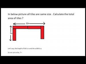How to calculate area of tiles | GCSE area calculation question solved