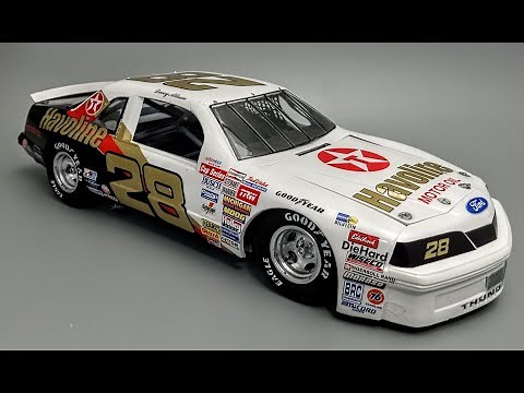 1987 Ford Thunderbird NASCAR Davey Allison 1/24 Scale Model Kit Build How To Assemble Decal Paint