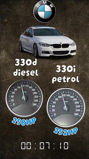 BMW F30 330i vs 330d | Petrol vs Diesel — Which is Faster? 0-100 km/h