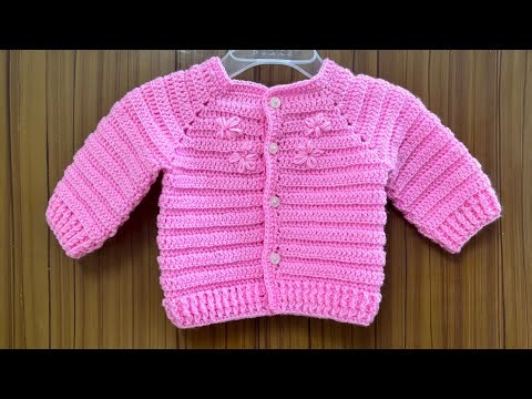Crochet cardigan for 6 to 12 months baby 🥰🥰🥰