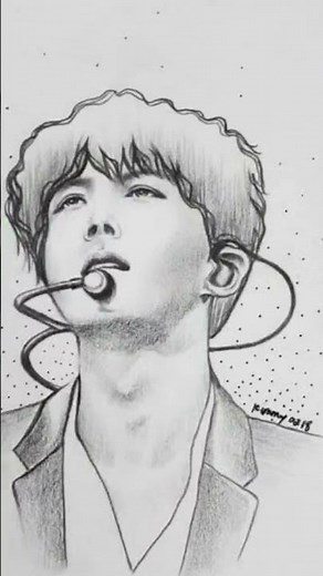 Drawing Every BTS Member! (Step-by-Step)BTS #OT7 #ArtUpdate #KpopFanart #PurpleHeart