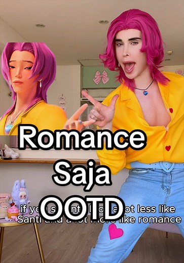 RATE ME OUT OF 10! Dressing up as Romance Saja from K-pop Demon Hunters 😭💘✨ the heart hair, dramatic energy, and main character vibes are everything #kpopdemonhunters #romancesaja #cosplay #kpopfans #fandom