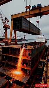 Massive Ship Assembly in Progress ⚙️🔥 | Epic Shipyard Engineering!