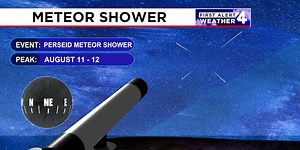 Perseid meteor shower peaks late this weekend