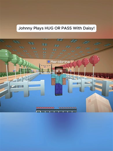 Johnny Plays HUG OR PASS With Daisy! Part 5 #johnnyminecraft #minecraft