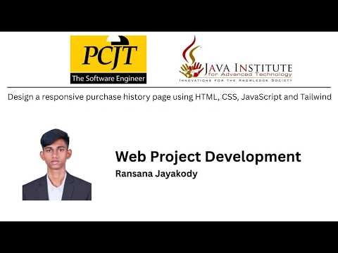 Web Project Development | Task | 35 | Java Institute | Ransana Jayakody