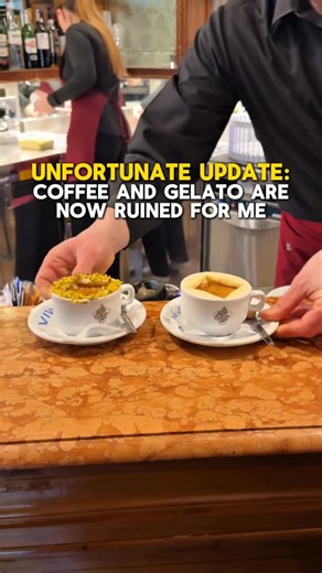 Jasmin | Travel Blogger | Travel Tips & Inspiration on Instagram: "If you only have one affogato in Florence… make it this one ☕🍨 This is Vivoli, the oldest ice cream store in Florence and yes, it’s famous for a reason. We went around 10am and actually got a seat, so definitely go as early as you can if you don’t want to queue. 👉 Prices are on the higher side 👉 €6 for vanilla 👉 €9 for pistachio 👉 100% worth it as a once-off splurge Rich espresso, creamy gelato, and one of those classic Flor