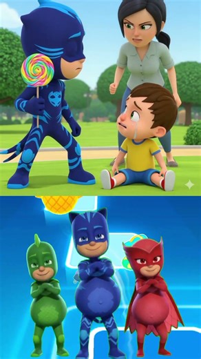 PJ Masks - Scary CatBoy 🆚 Gekko 🆚 Owlette x Coffin Dance Song | Tiles Hop EDM Rush #shorts​